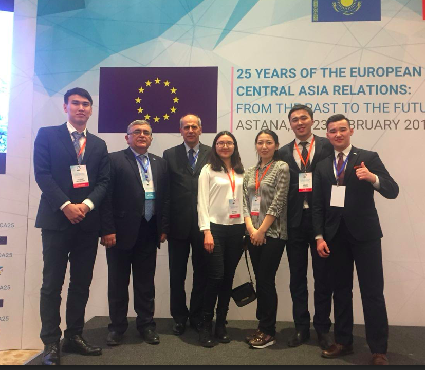 Студенты кафедры Международного права ЕНУ на международном мероприятии Представительства ЕС в Казахстане